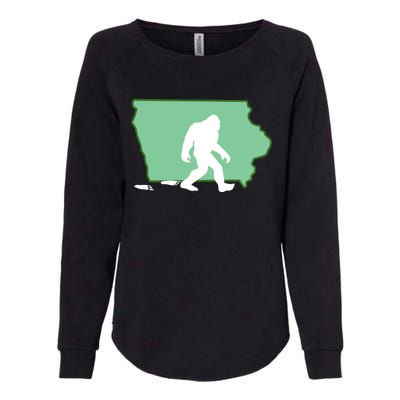 Iowa Bigfoot Hunter State Gift Womens California Wash Sweatshirt