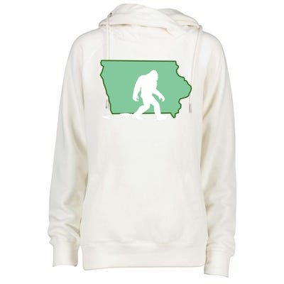 Iowa Bigfoot Hunter State Gift Womens Funnel Neck Pullover Hood