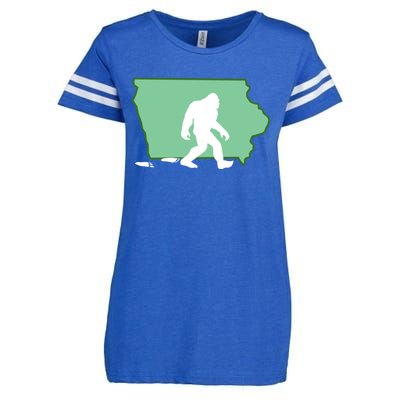 Iowa Bigfoot Hunter State Gift Enza Ladies Jersey Football T-Shirt