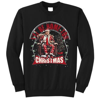 ILl Be Home For Christmas Santa Funny Trump Xmas Sweatshirt