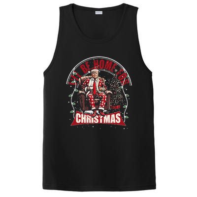 ILl Be Home For Christmas Santa Funny Trump Xmas PosiCharge Competitor Tank