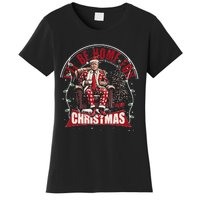 ILl Be Home For Christmas Santa Funny Trump Xmas Women's T-Shirt