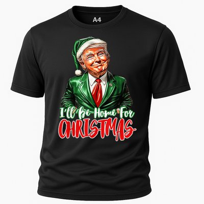 ILl Be Home For Christmas Xmas Trump Pajamas Holiday Santa Cooling Performance Crew T-Shirt