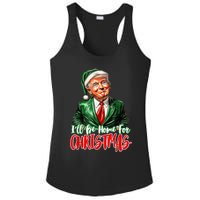 ILl Be Home For Christmas Xmas Trump Pajamas Holiday Santa Ladies PosiCharge Competitor Racerback Tank