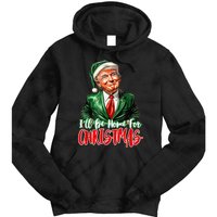 ILl Be Home For Christmas Xmas Trump Pajamas Holiday Santa Tie Dye Hoodie