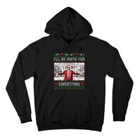 ILl Be Home For Christmas Ugly Sweaters Santa Trump Xmas Long Sleeve Hoodie