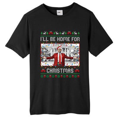 ILl Be Home For Christmas Ugly Sweaters Santa Trump Xmas Long Sleeve Tall Fusion ChromaSoft Performance T-Shirt