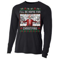 ILl Be Home For Christmas Ugly Sweaters Santa Trump Xmas Long Sleeve Cooling Performance Long Sleeve Crew