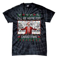 ILl Be Home For Christmas Ugly Sweaters Santa Trump Xmas Long Sleeve Tie-Dye T-Shirt