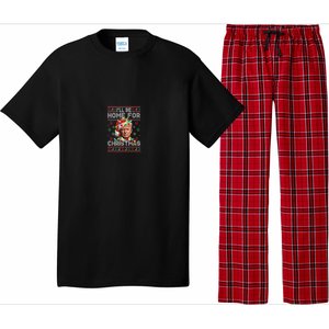 ILl Be Home For Christmas Funny Santa Trump Pajamas Ugly Pajama Set