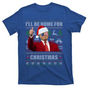 ILl Be Home For Christmas Santa Trump Ugly Xmas Gift T-Shirt