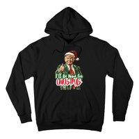 ILl Be Home For Christmas Funny Santa Claus Trump 2024 Hoodie