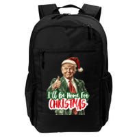 ILl Be Home For Christmas Funny Santa Claus Trump 2024 Daily Commute Backpack