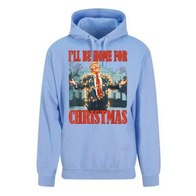 ILl Be Home For Christmas Santa Funny Trump Xmas Pajamas Unisex Surf Hoodie