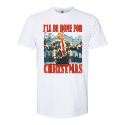 ILl Be Home For Christmas Santa Funny Trump Xmas Pajamas Softstyle CVC T-Shirt