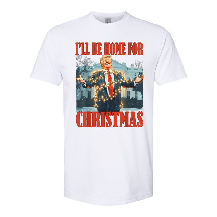 ILl Be Home For Christmas Santa Funny Trump Xmas Pajamas Softstyle CVC T-Shirt