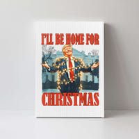 ILl Be Home For Christmas Santa Funny Trump Xmas Pajamas Canvas