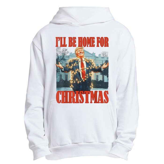 ILl Be Home For Christmas Santa Funny Trump Xmas Pajamas Urban Pullover Hoodie