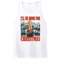 ILl Be Home For Christmas Santa Funny Trump Xmas Pajamas PosiCharge Competitor Tank