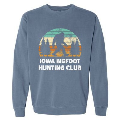 Iowa Bigfoot Hunting Club Sasquatch Fan Meaningful Gift Garment-Dyed Sweatshirt