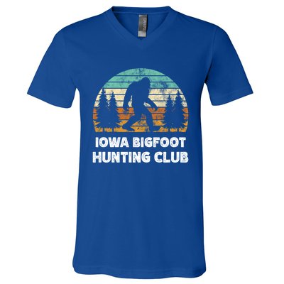 Iowa Bigfoot Hunting Club Sasquatch Fan Meaningful Gift V-Neck T-Shirt