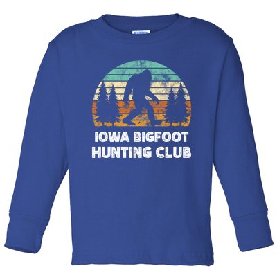 Iowa Bigfoot Hunting Club Sasquatch Fan Meaningful Gift Toddler Long Sleeve Shirt