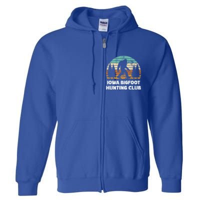 Iowa Bigfoot Hunting Club Sasquatch Fan Meaningful Gift Full Zip Hoodie