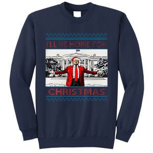 I’Ll Be Home For Christmas 2024 Santa Trump Xmas Sweatshirt