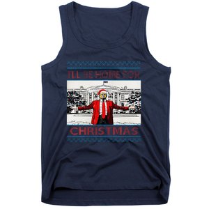 I’Ll Be Home For Christmas 2024 Santa Trump Xmas Tank Top