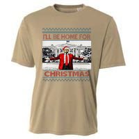 I’Ll Be Home For Christmas 2024 Santa Trump Xmas Cooling Performance Crew T-Shirt