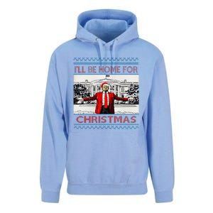 I’Ll Be Home For Christmas 2024 Santa Trump Xmas Unisex Surf Hoodie