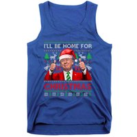 ILl Be Home For Christmas Santa Trump Xmas Pajamas Funny Gift Tank Top