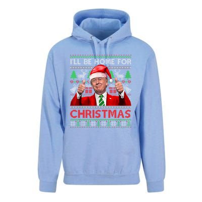 ILl Be Home For Christmas Santa Trump Xmas Pajamas Funny Gift Unisex Surf Hoodie