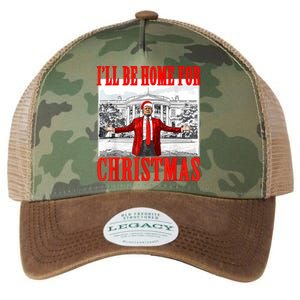 ILl Be Home For Christmas Santa Funny Trump Xmas Pajamas Legacy Tie Dye Trucker Hat