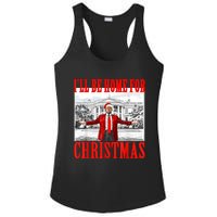 ILl Be Home For Christmas Santa Funny Trump Xmas Pajamas Ladies PosiCharge Competitor Racerback Tank