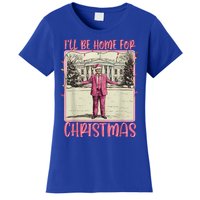 ILl Be Home For Christmas Santa Trump Xmas Pajamas Funny Gift Women's T-Shirt