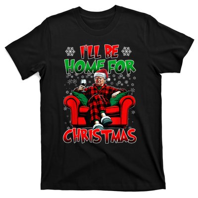 ILl Be Home For Christmas Santa Funny Trump Xmas T-Shirt