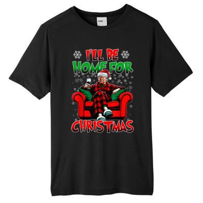 ILl Be Home For Christmas Santa Funny Trump Xmas Tall Fusion ChromaSoft Performance T-Shirt