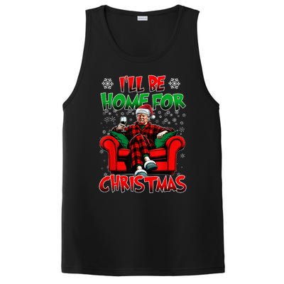 ILl Be Home For Christmas Santa Funny Trump Xmas PosiCharge Competitor Tank