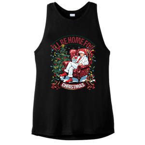 ILl Be Home For Christmas Funny Santa Claus Trump 2024 Ladies PosiCharge Tri-Blend Wicking Tank