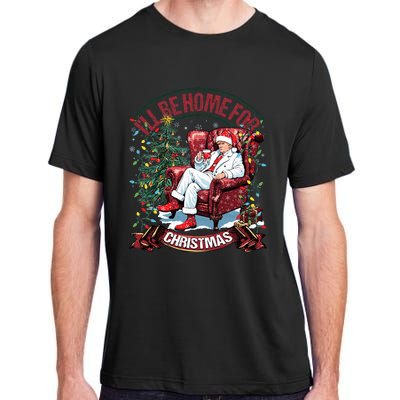 ILl Be Home For Christmas Funny Santa Claus Trump 2024 Adult ChromaSoft Performance T-Shirt