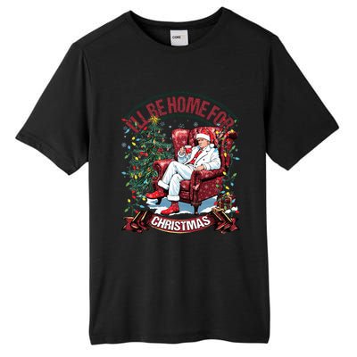 ILl Be Home For Christmas Funny Santa Claus Trump 2024 Tall Fusion ChromaSoft Performance T-Shirt