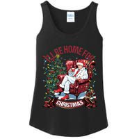 ILl Be Home For Christmas Funny Santa Claus Trump 2024 Ladies Essential Tank