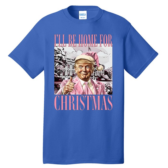 ILl Be Home For Christmas Santa Tall T-Shirt