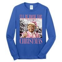 ILl Be Home For Christmas Santa Tall Long Sleeve T-Shirt