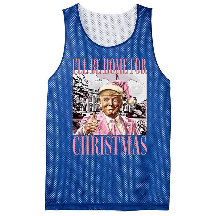 ILl Be Home For Christmas Santa Mesh Reversible Basketball Jersey Tank