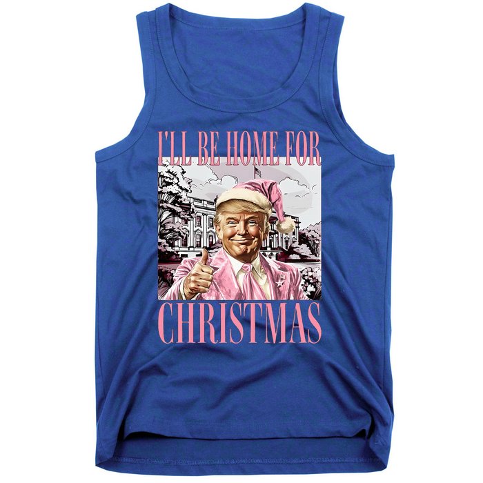 ILl Be Home For Christmas Santa Tank Top