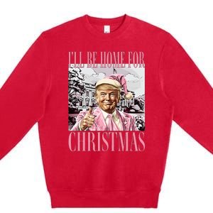 ILl Be Home For Christmas Santa Premium Crewneck Sweatshirt