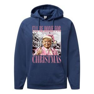 ILl Be Home For Christmas Santa Performance Fleece Hoodie