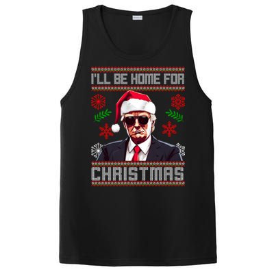 ILl Be Home For Christmas Trump Santa Claus Ugly Great Gift PosiCharge Competitor Tank